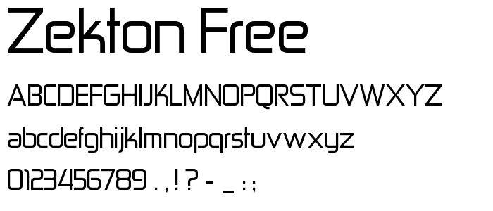 Zekton Free font